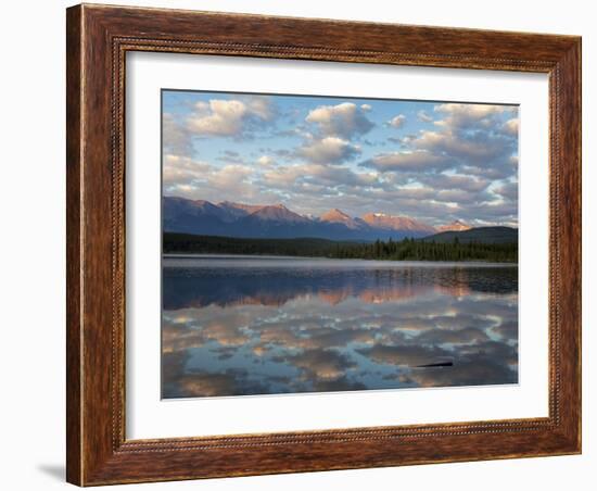 Early Morning Light at Pyramid Lake, Jasper National Park, UNESCO World Heritage Site, British Colu-Martin Child-Framed Photographic Print