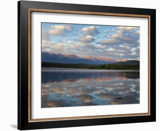 Early Morning Light at Pyramid Lake, Jasper National Park, UNESCO World Heritage Site, British Colu-Martin Child-Framed Photographic Print