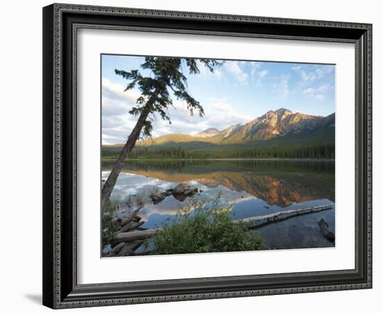 Early Morning Light at Pyramid Lake, Jasper National Park, UNESCO World Heritage Site, British Colu-Martin Child-Framed Photographic Print