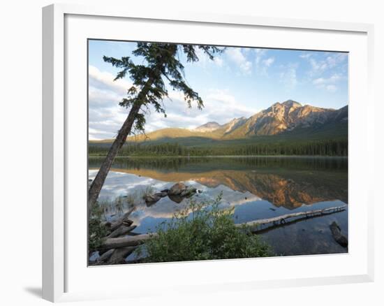 Early Morning Light at Pyramid Lake, Jasper National Park, UNESCO World Heritage Site, British Colu-Martin Child-Framed Photographic Print