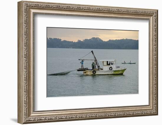 Early Morning Local Fishing Boat, Livingston, Rio Dulce, Guatemala-Cindy Miller Hopkins-Framed Photographic Print