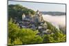 Early Morning Mist, Chateau De Castelnaud, Castelnaud, Dordogne, Aquitaine, France-Peter Adams-Mounted Photographic Print