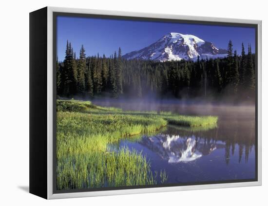 Early Morning on Reflection Lake, Mt. Rainier National Park, Washington, USA-Jamie & Judy Wild-Framed Premier Image Canvas