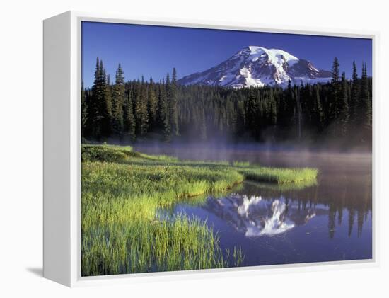 Early Morning on Reflection Lake, Mt. Rainier National Park, Washington, USA-Jamie & Judy Wild-Framed Premier Image Canvas