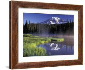 Early Morning on Reflection Lake, Mt. Rainier National Park, Washington, USA-Jamie & Judy Wild-Framed Photographic Print