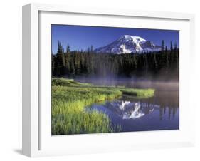 Early Morning on Reflection Lake, Mt. Rainier National Park, Washington, USA-Jamie & Judy Wild-Framed Photographic Print