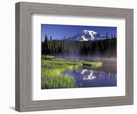 Early Morning on Reflection Lake, Mt. Rainier National Park, Washington, USA-Jamie & Judy Wild-Framed Photographic Print