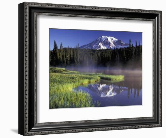 Early Morning on Reflection Lake, Mt. Rainier National Park, Washington, USA-Jamie & Judy Wild-Framed Photographic Print