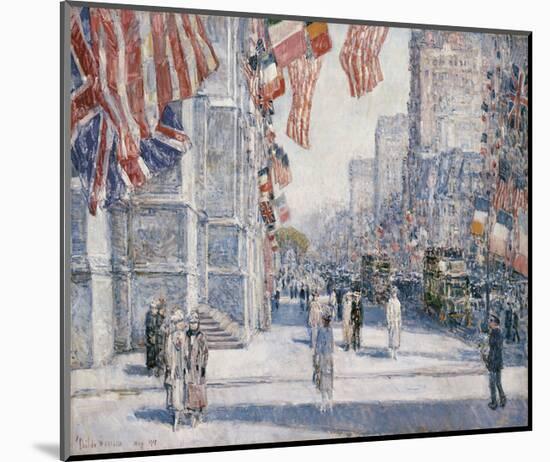 Early Morning on the Avenue in May 1917-Childe Hassam-Mounted Art Print