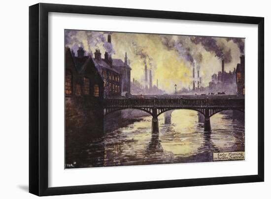 Early Morning on the Don, Sheffield-null-Framed Giclee Print