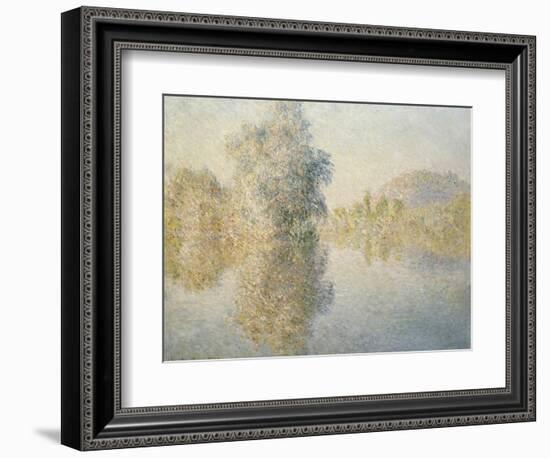 Early Morning on the Seine at Giverny, 1893-Claude Monet-Framed Giclee Print