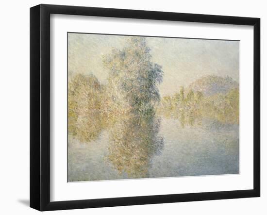 Early Morning on the Seine at Giverny, 1893-Claude Monet-Framed Giclee Print