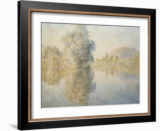 Early Morning on the Seine at Giverny, 1893-Claude Monet-Framed Giclee Print