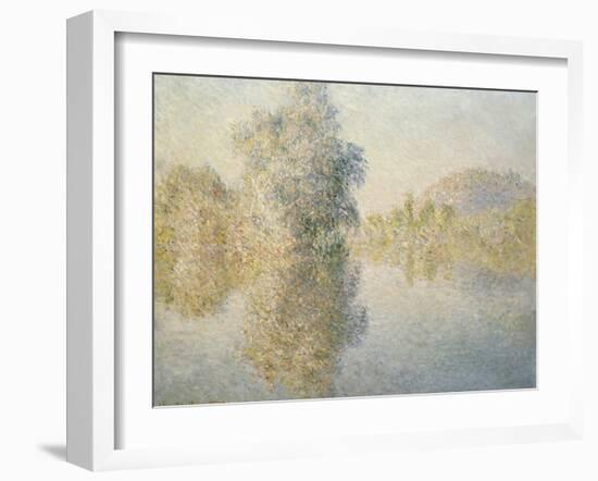 Early Morning on the Seine at Giverny, 1893-Claude Monet-Framed Giclee Print