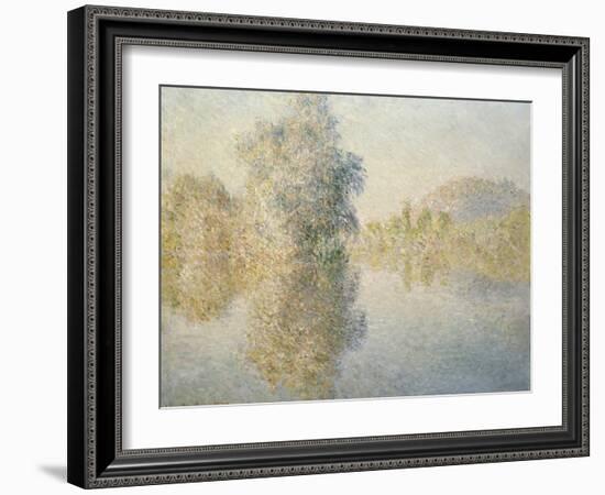 Early Morning on the Seine at Giverny, 1893-Claude Monet-Framed Giclee Print