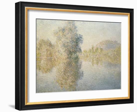 Early Morning on the Seine at Giverny, 1893-Claude Monet-Framed Giclee Print