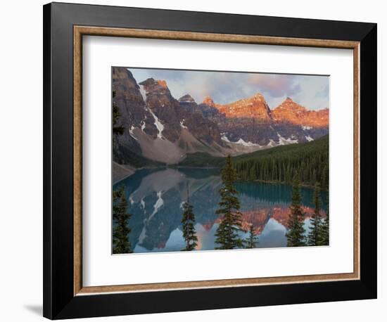 Early Morning Reflections in Moraine Lake, Banff National Park, UNESCO World Heritage Site, Alberta-Martin Child-Framed Premium Photographic Print