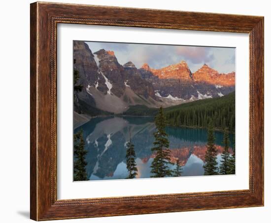 Early Morning Reflections in Moraine Lake, Banff National Park, UNESCO World Heritage Site, Alberta-Martin Child-Framed Photographic Print