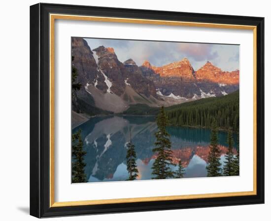 Early Morning Reflections in Moraine Lake, Banff National Park, UNESCO World Heritage Site, Alberta-Martin Child-Framed Photographic Print