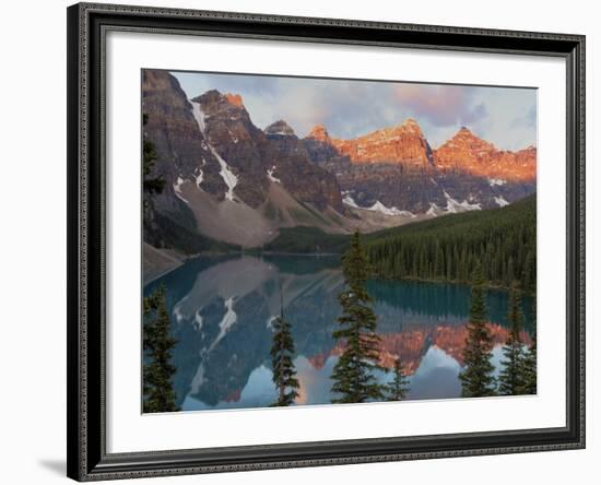 Early Morning Reflections in Moraine Lake, Banff National Park, UNESCO World Heritage Site, Alberta-Martin Child-Framed Photographic Print