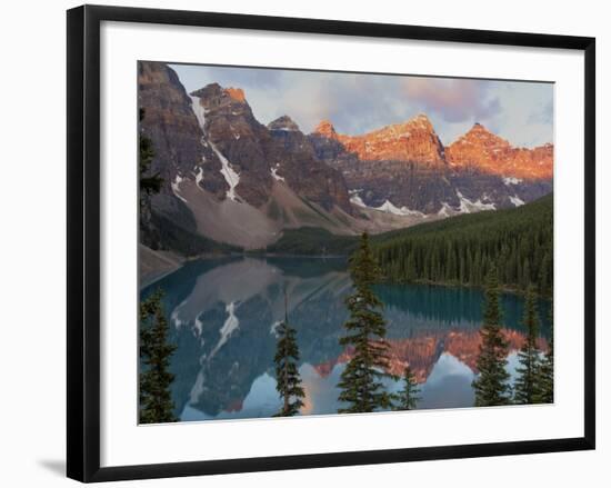 Early Morning Reflections in Moraine Lake, Banff National Park, UNESCO World Heritage Site, Alberta-Martin Child-Framed Photographic Print