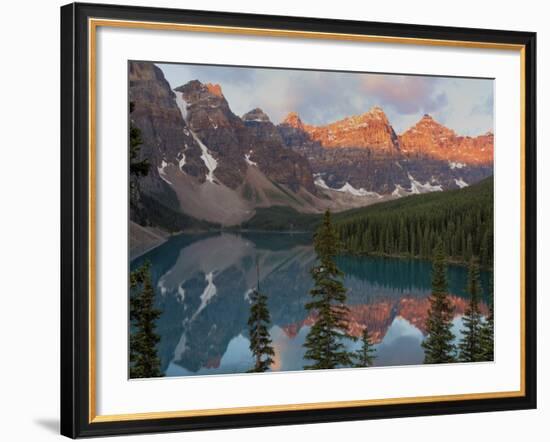 Early Morning Reflections in Moraine Lake, Banff National Park, UNESCO World Heritage Site, Alberta-Martin Child-Framed Photographic Print