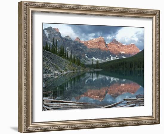 Early Morning Reflections in Moraine Lake, Banff National Park, UNESCO World Heritage Site, Alberta-Martin Child-Framed Photographic Print