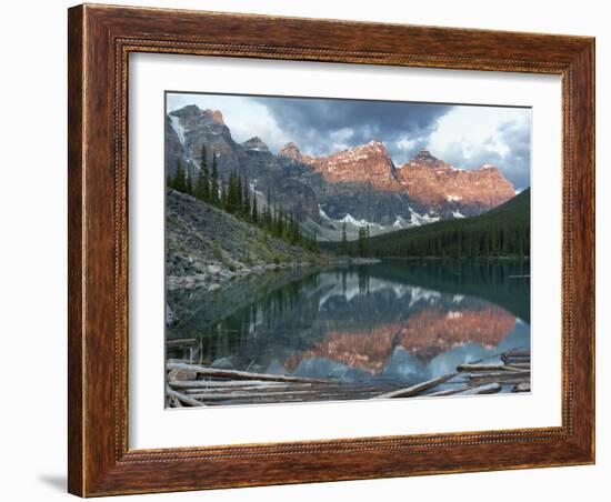 Early Morning Reflections in Moraine Lake, Banff National Park, UNESCO World Heritage Site, Alberta-Martin Child-Framed Photographic Print