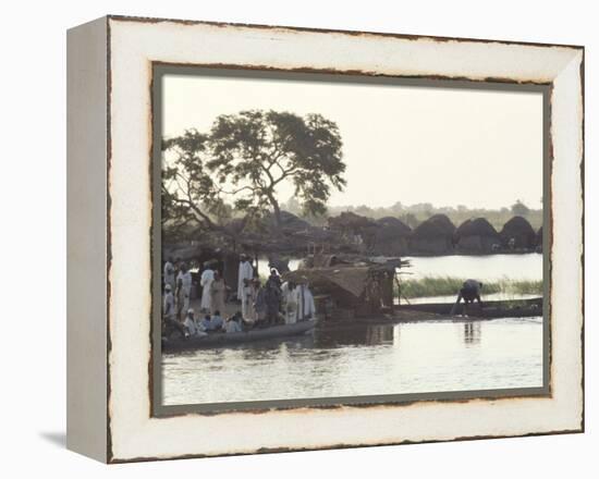 Early Morning River Scene, Northern Area, Nigeria, Africa-David Beatty-Framed Premier Image Canvas