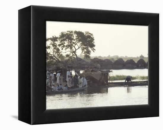 Early Morning River Scene, Northern Area, Nigeria, Africa-David Beatty-Framed Premier Image Canvas
