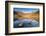 Early morning sunlight on Snowdon in spring, reflected in Llyn Llydaw, Snowdonia National Park-Adam Burton-Framed Photographic Print