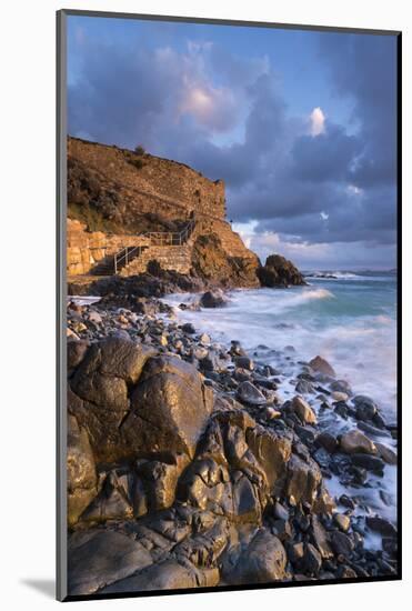 Early morning sunshine at Bamaluz Point, St Ives, Cornwall, England.-Adam Burton-Mounted Photographic Print