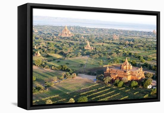 Early Morning Sunshine over the Terracotta Temples of Bagan, Myanmar (Burma)-Annie Owen-Framed Premier Image Canvas