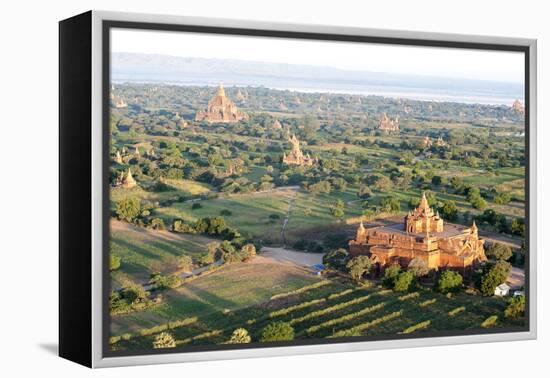 Early Morning Sunshine over the Terracotta Temples of Bagan, Myanmar (Burma)-Annie Owen-Framed Premier Image Canvas