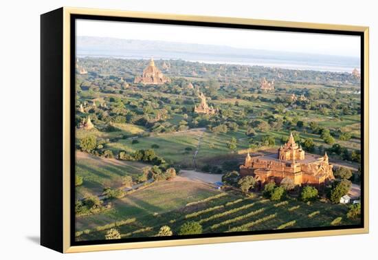 Early Morning Sunshine over the Terracotta Temples of Bagan, Myanmar (Burma)-Annie Owen-Framed Premier Image Canvas