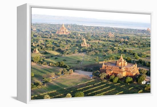 Early Morning Sunshine over the Terracotta Temples of Bagan, Myanmar (Burma)-Annie Owen-Framed Premier Image Canvas