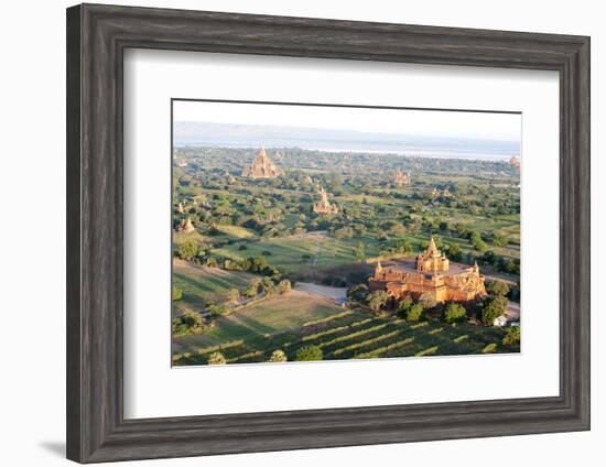 Early Morning Sunshine over the Terracotta Temples of Bagan, Myanmar (Burma)-Annie Owen-Framed Photographic Print