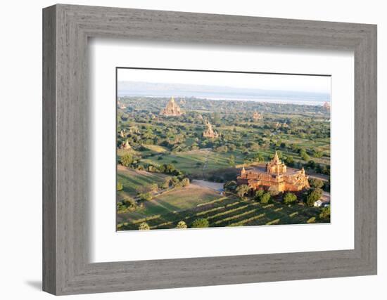 Early Morning Sunshine over the Terracotta Temples of Bagan, Myanmar (Burma)-Annie Owen-Framed Photographic Print