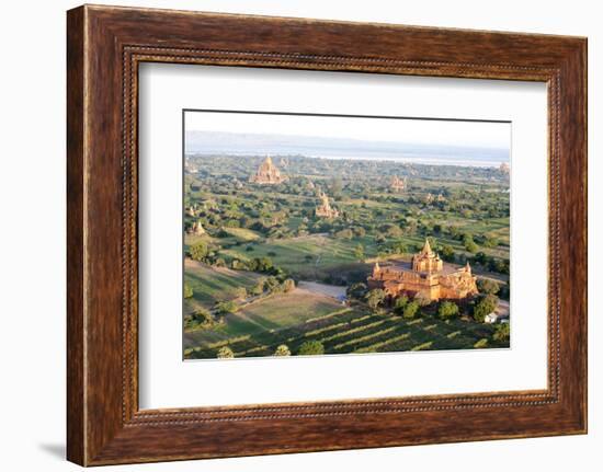 Early Morning Sunshine over the Terracotta Temples of Bagan, Myanmar (Burma)-Annie Owen-Framed Photographic Print