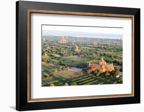 Early Morning Sunshine over the Terracotta Temples of Bagan, Myanmar (Burma)-Annie Owen-Framed Photographic Print