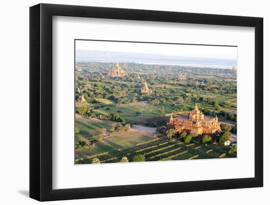 Early Morning Sunshine over the Terracotta Temples of Bagan, Myanmar (Burma)-Annie Owen-Framed Photographic Print