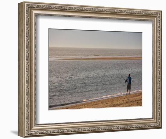 Early Morning Surfcasting on the Beach at Cape Cod National Seashore, Massachusetts, USA-Jerry & Marcy Monkman-Framed Photographic Print