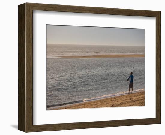 Early Morning Surfcasting on the Beach at Cape Cod National Seashore, Massachusetts, USA-Jerry & Marcy Monkman-Framed Photographic Print