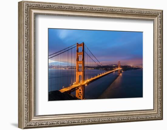 Early Morning Traffic on the Golden Gate Bridge in San Francisco, California, Usa-Chuck Haney-Framed Photographic Print