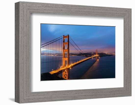 Early Morning Traffic on the Golden Gate Bridge in San Francisco, California, Usa-Chuck Haney-Framed Photographic Print