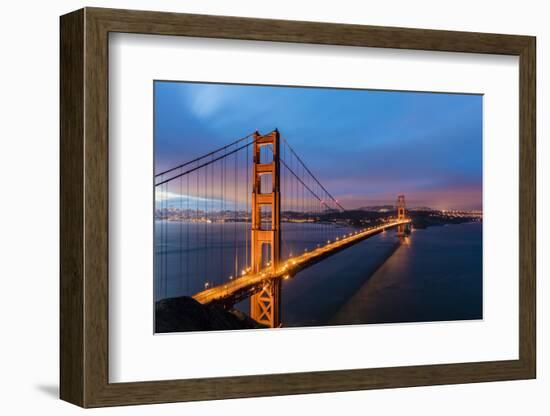 Early Morning Traffic on the Golden Gate Bridge in San Francisco, California, Usa-Chuck Haney-Framed Photographic Print