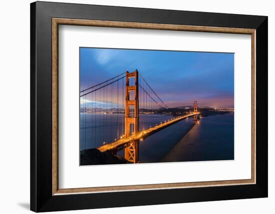 Early Morning Traffic on the Golden Gate Bridge in San Francisco, California, Usa-Chuck Haney-Framed Photographic Print