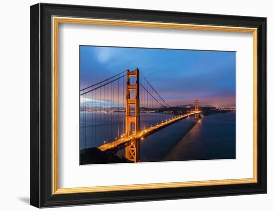 Early Morning Traffic on the Golden Gate Bridge in San Francisco, California, Usa-Chuck Haney-Framed Photographic Print