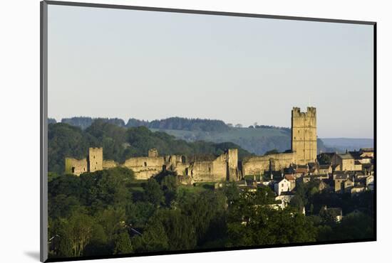 Early Morning View of Richomd Castle in Yorkshire, England, United Kingdom-John Woodworth-Mounted Photographic Print