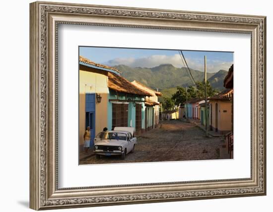 Early Morning View of Streets in Trinidad, Cuba-Adam Jones-Framed Photographic Print